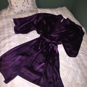 Plum Silky Robe